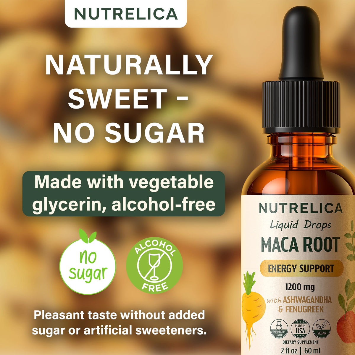 Maca Root with Ashwagandha & Fenugreek 1200mg Vegan A3377