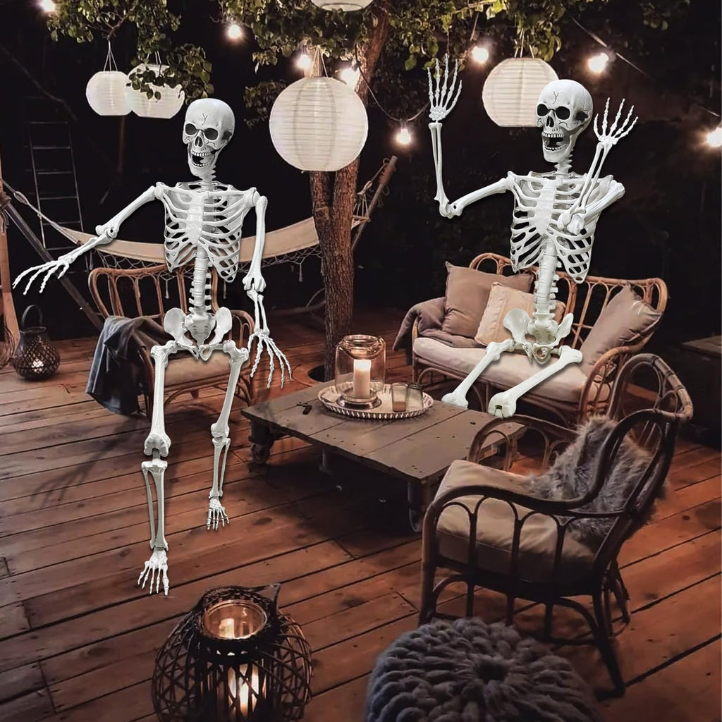 5.4Ft Poseable Life Size Human Skeleton with Rope X7091