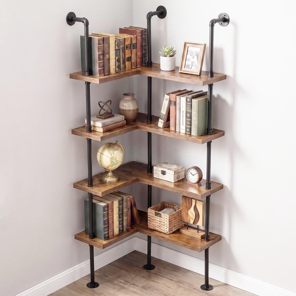Industrial Pipe Corner Bookshelf R376855