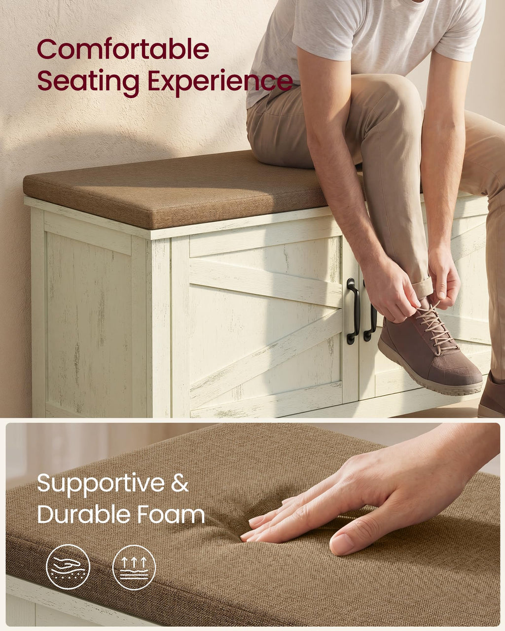 Shoe Bench with Cushion L717