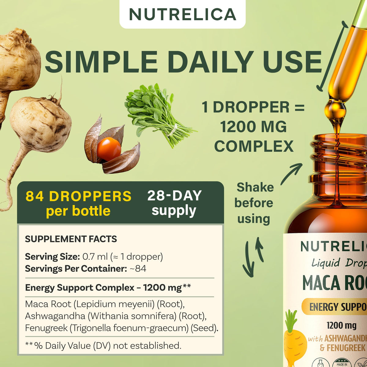 Maca Root with Ashwagandha & Fenugreek 1200mg Vegan A3377