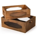 Set of 2 Wooden Nesting Countertop Baskets P580