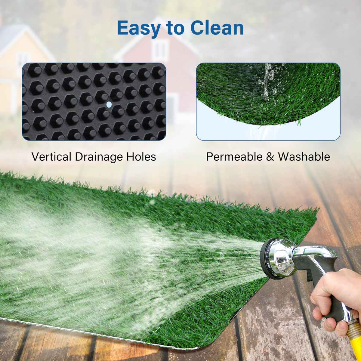 Artificial Grass Dog Potty Pad with Tray 20x30 inch F437341