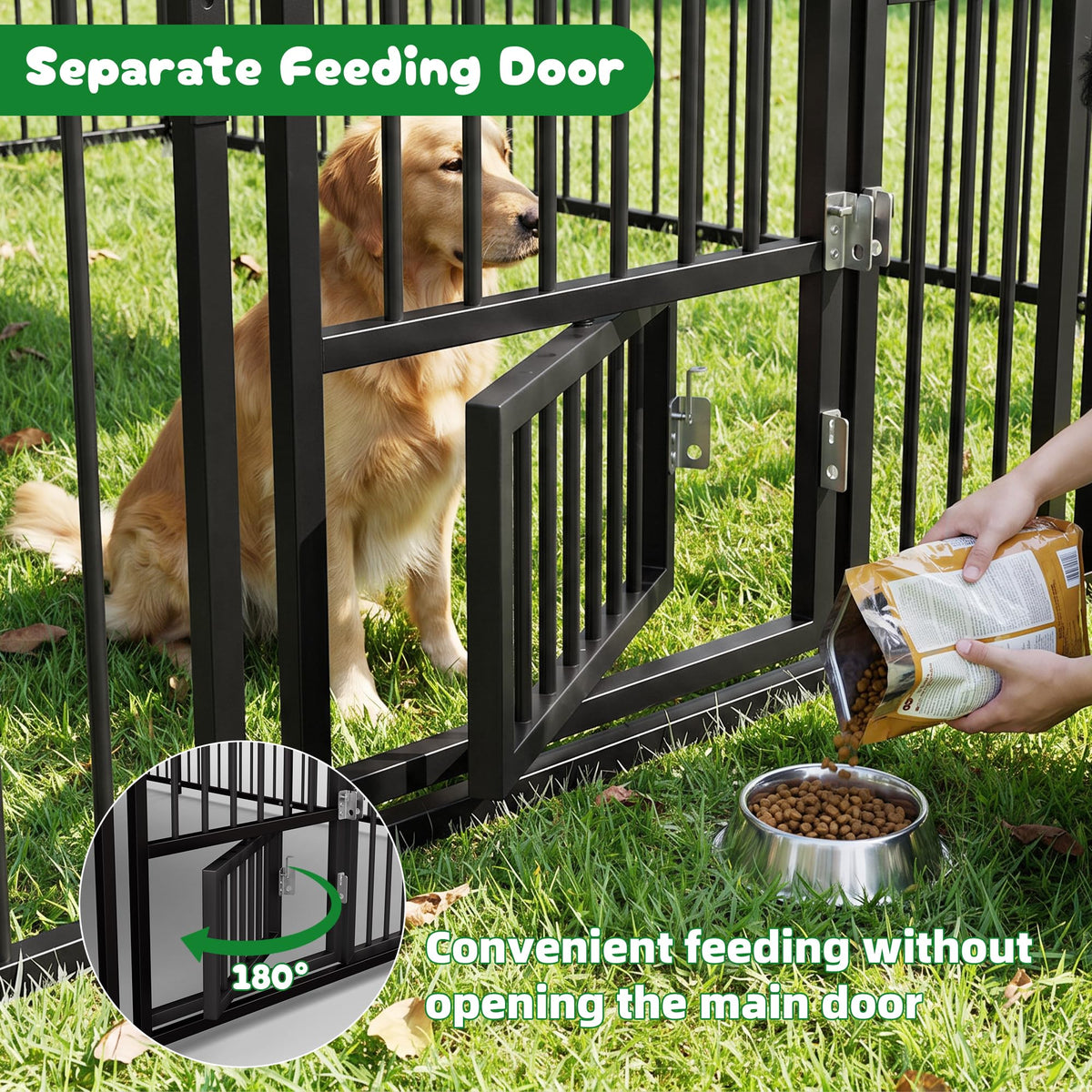 10x20 FT Heavy Duty Outdoor Dog Kennel with Roof R3083