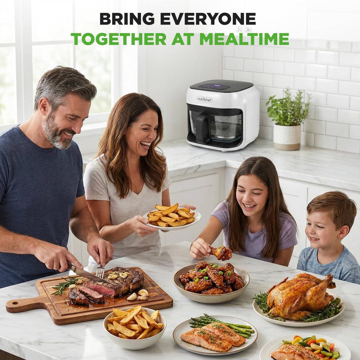 7.5 Quart Air Fryer with 6 Preset Cooking Modes A30495