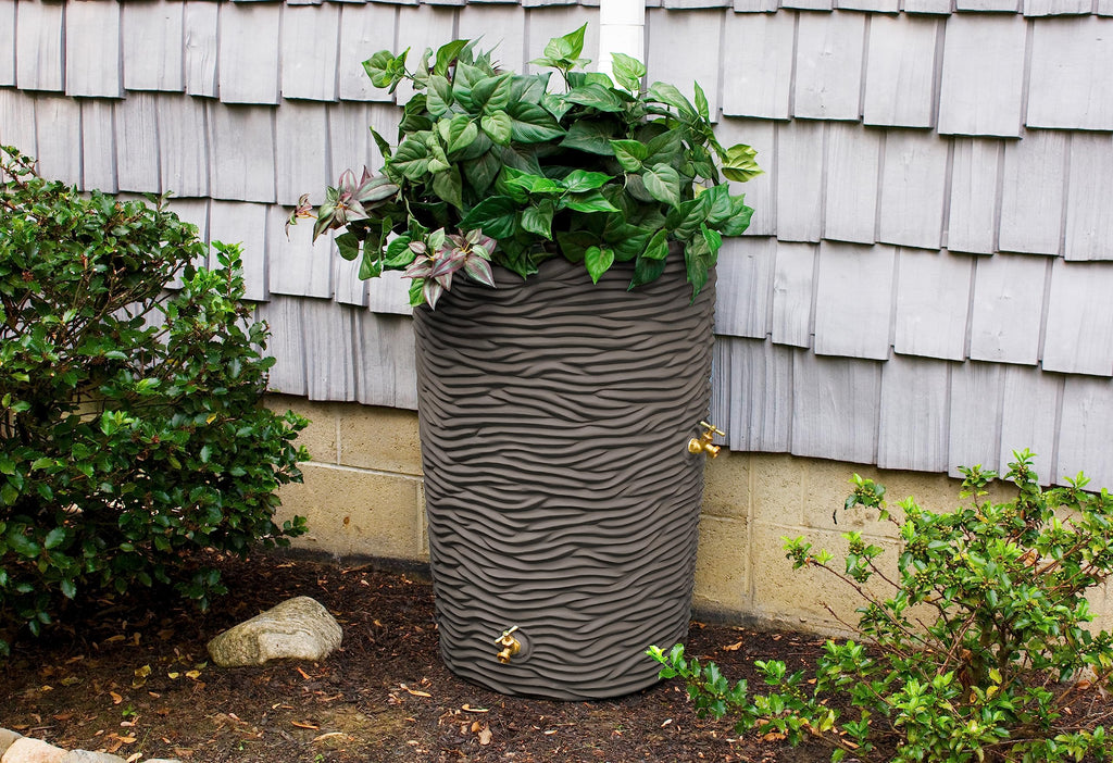 Faux Palm Rain Water Collection Barrel 50-Gallon G3870