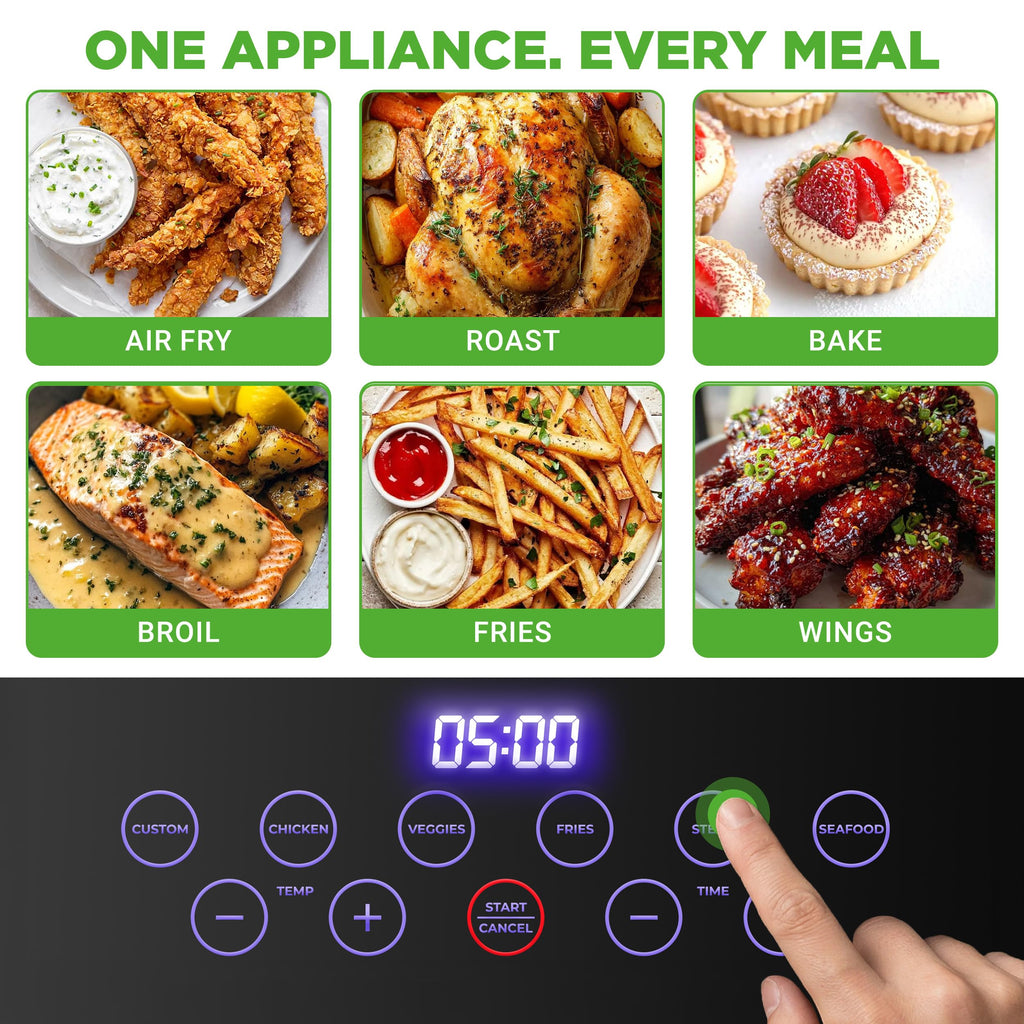 7.5 Quart Air Fryer with 6 Preset Cooking Modes A30495